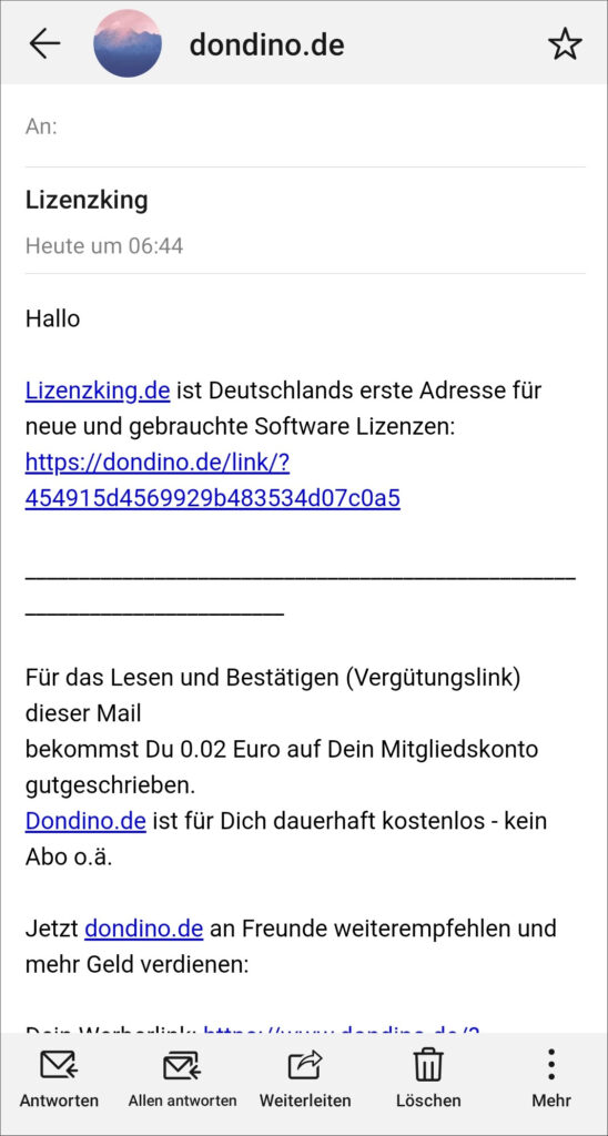 dondino.de - 2 Cent mail