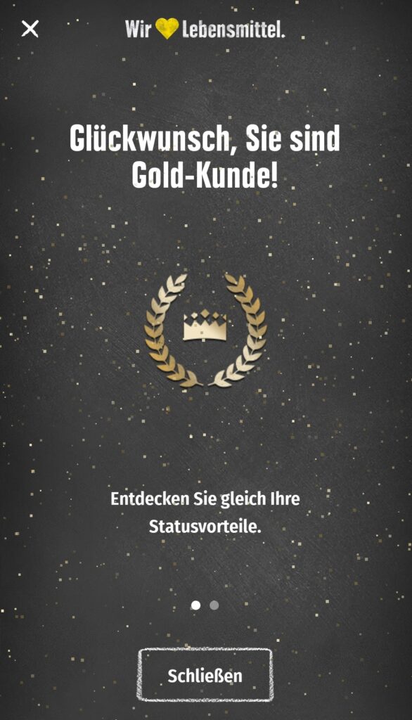 EDEKA App - Goldstatus