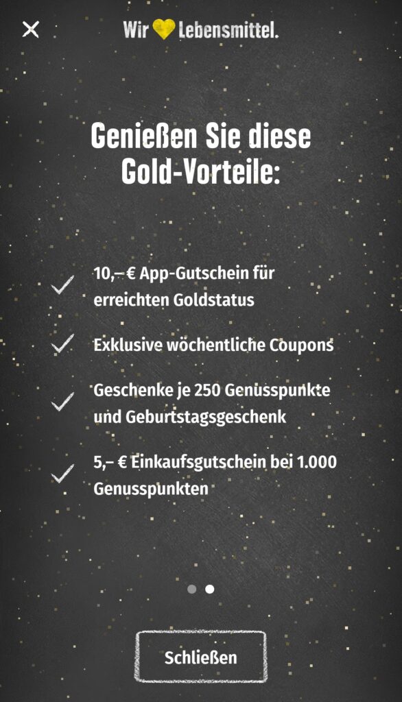 EDEKA App - Goldstatus Vorteile