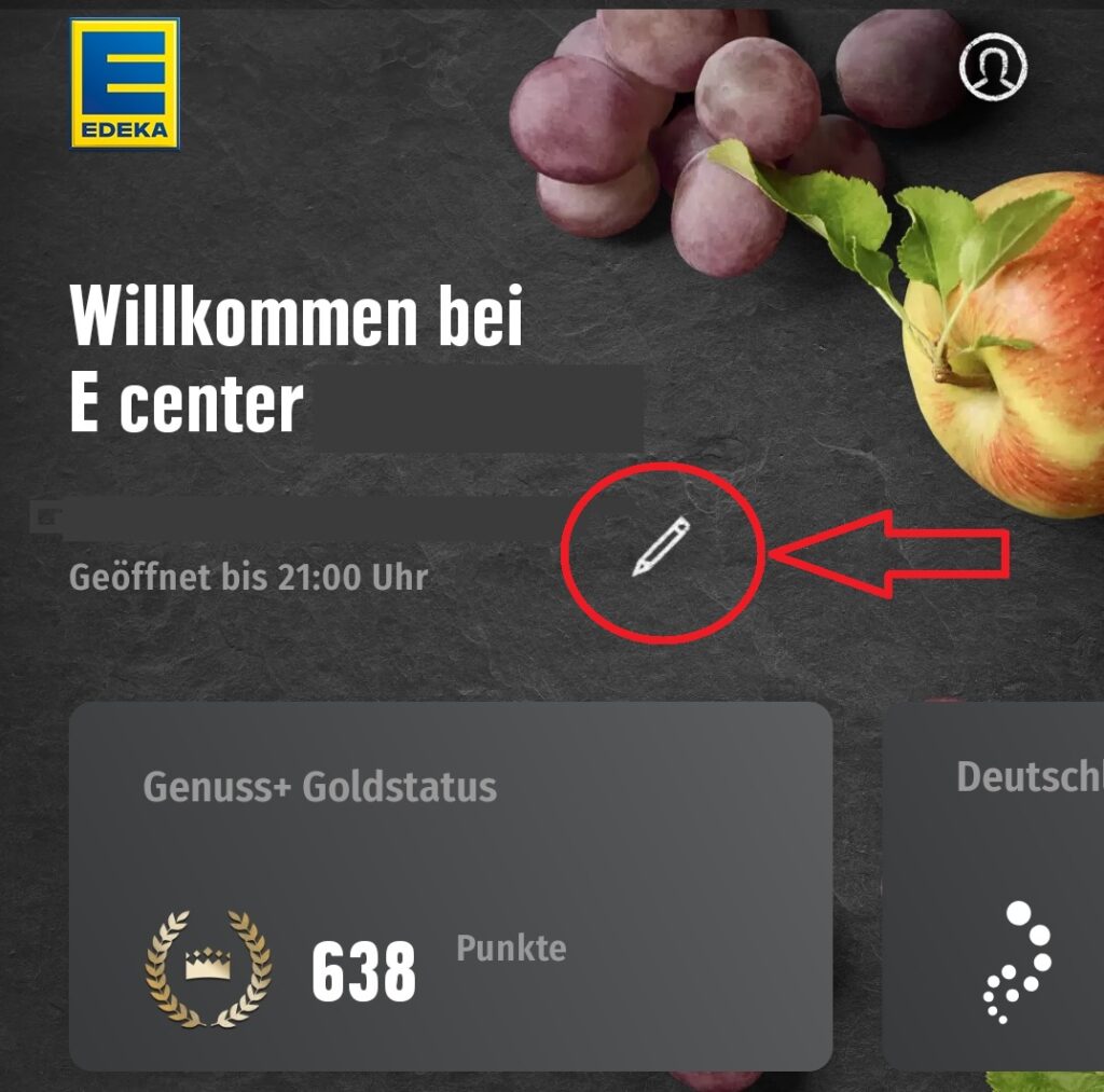EDEKA App - Marktwechsel