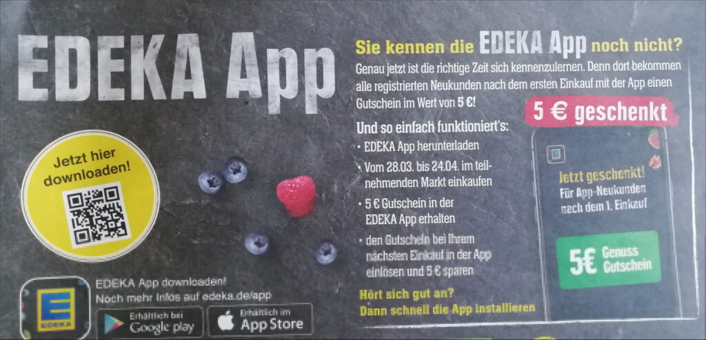 EDEKA App - 5 Euro für Neukunden